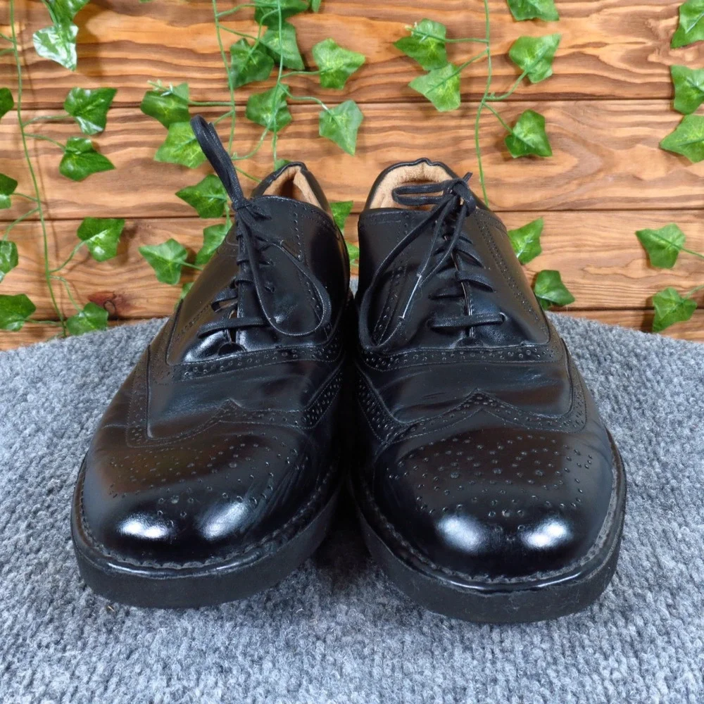 Rockport Dressport Men Wingtip Oxford Sz 10.5 Business Black Leather Lightweight